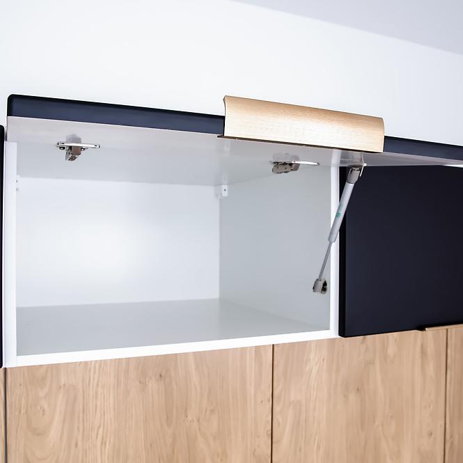 Küchenzeile Denis D20 Cargo + Korb Schwarz Mat Continental/Weiß