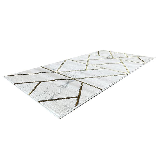 Teppich Frisee Diamond 0,8/1,5 A0052 weiß/gold