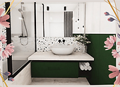 Terrazzo im Badezimmer – eine Idee für modernes Design