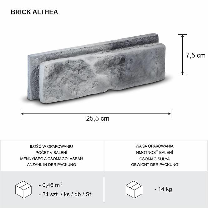 Betonstein Brick Althea Gray Pack.=0,46M2