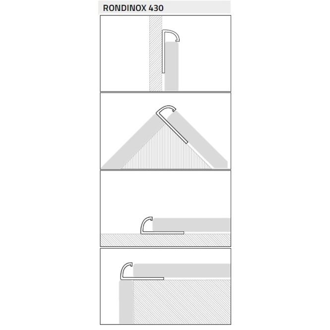 Profil Rondinox S-steel Polished 2500/27/10 mm