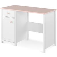 Schreibtisch Luna 110cm Weiß / Pink