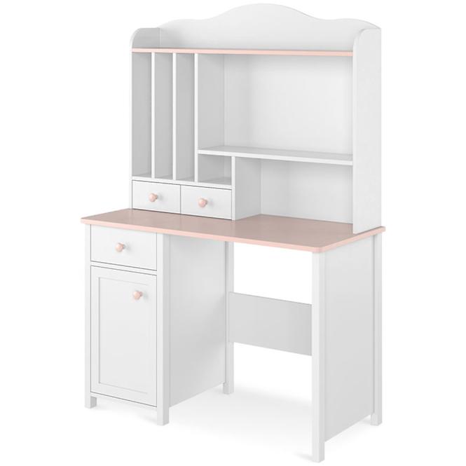 Schreibtisch Luna 110cm Weiß / Pink