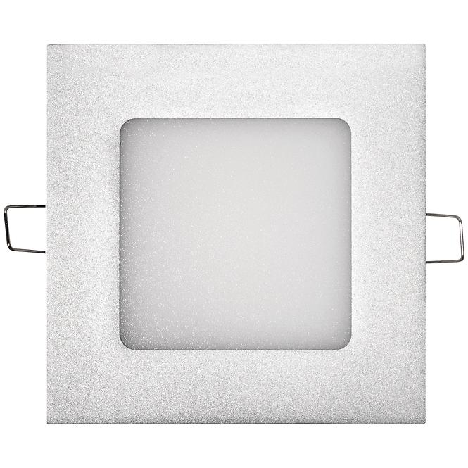 LED-Panel 120x120, quadratisches eingebautes Silber, 6W Neutralweiß 