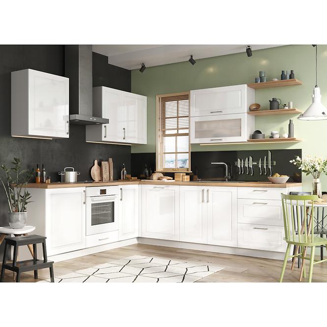 Küchenzeile Natalia D60s3 Weiß/Glanz