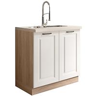 Küchenzeile Smart 12D Sonoma/weiß mat