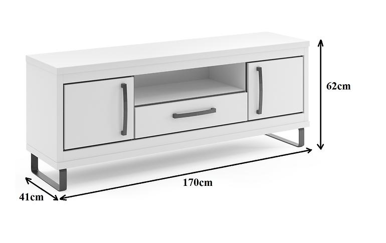 Tv Tisch Capri C18 Weiß,2