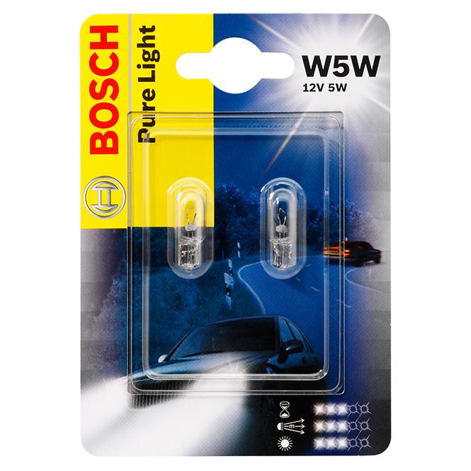 Birne 12V 5W T10 W5W Ganzglas Bosch 2 st. Blister