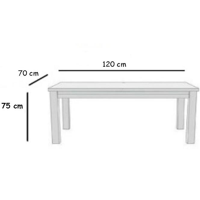 Tisch Mars weiß 120X70