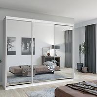 Schrank Lux 250 weiß+3 x spiegel