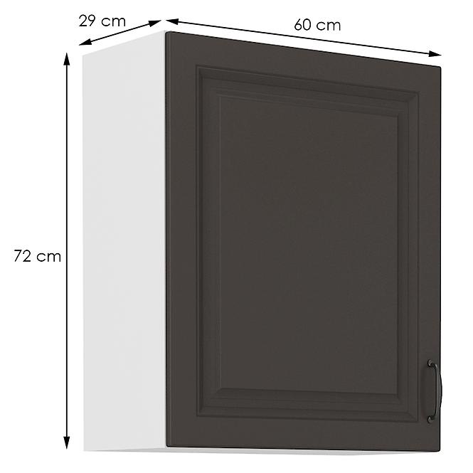 Küchenzeile STILO graphit matt/weiß 60g-72 1f,2