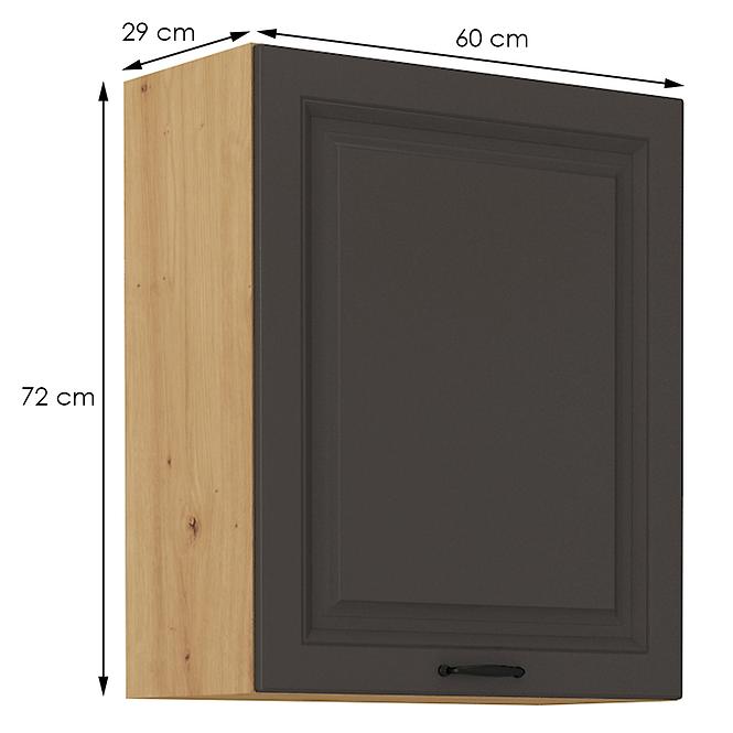Küchenzeile STILO graphit matt/artisan 60g-72 1f,2