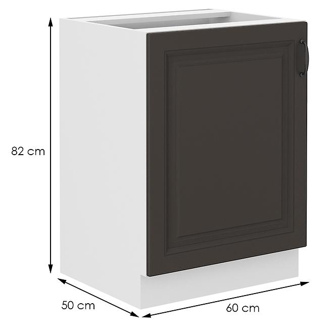 Küchenzeile STILO graphit matt/weiß 60d 1f bb,2