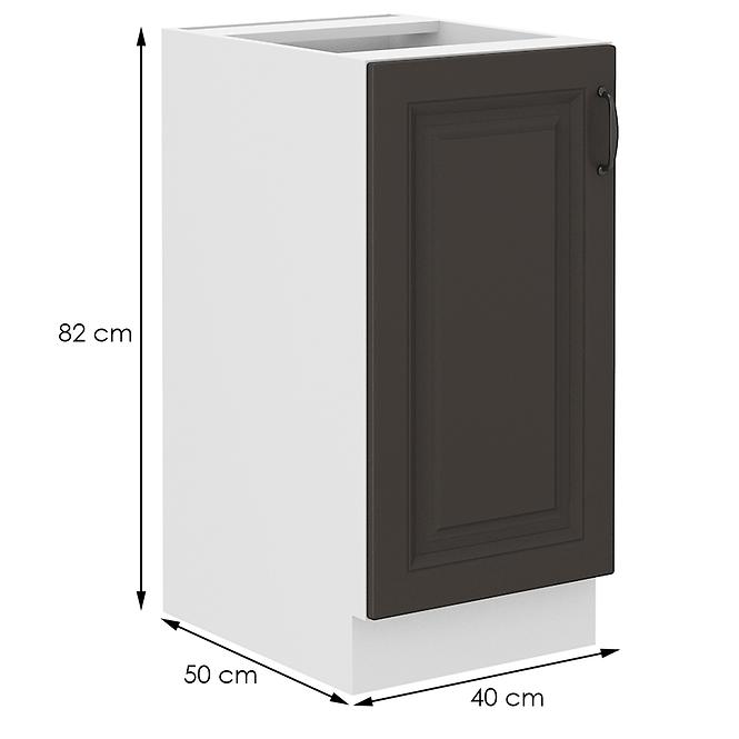 Küchenzeile STILO graphit matt/weiß 40d 1f bb,2