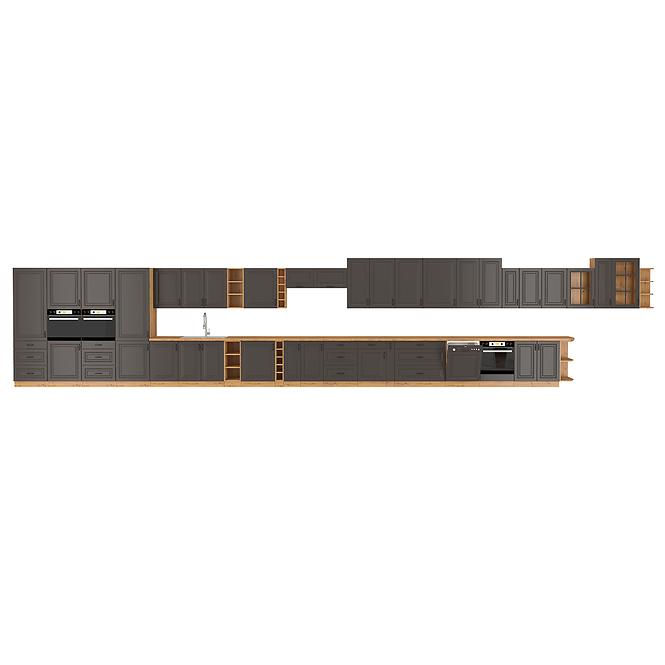 Türen für Einbauspülmaschine STILO graphit matt/artisan 570x596