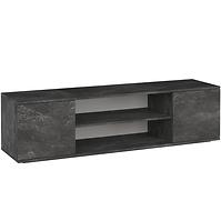 Tv Tisch Petra schwarz/beton silberne Beine