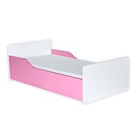 Bett mit Matratze BB08 weiß+rosa
