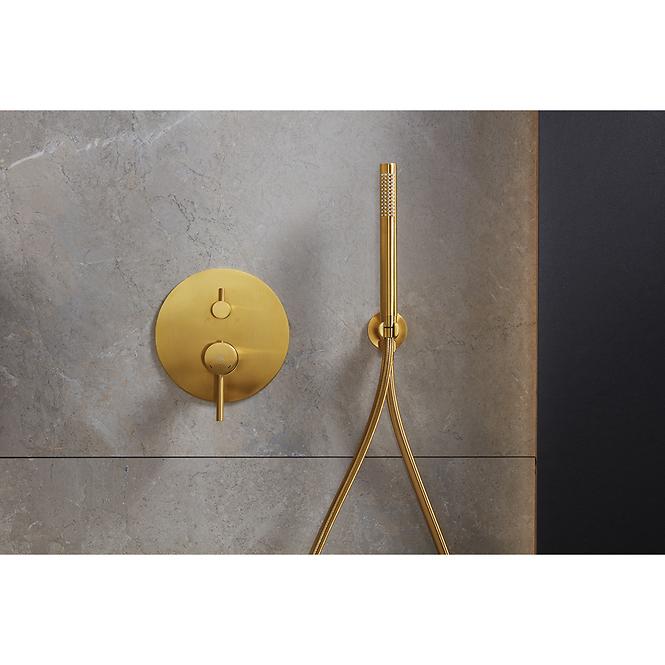 Unterputz-Dusche-Set, Armatur mit 3 Funktionen Moza Gold