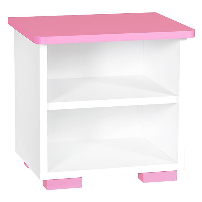 Nachttisch BB10 weiß+rosa