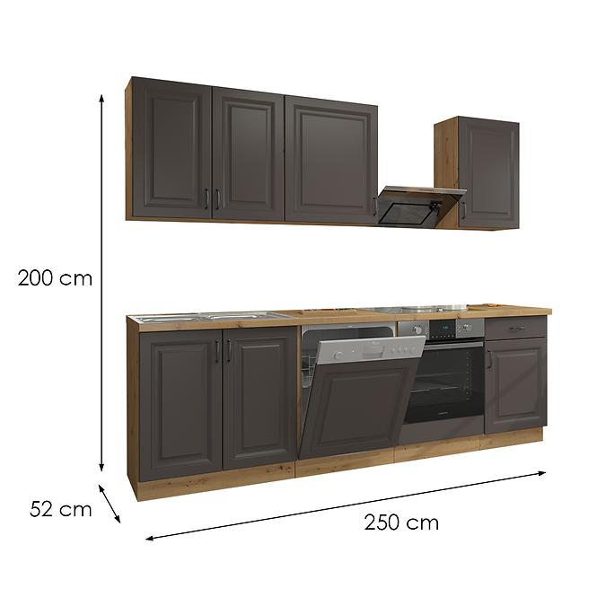 Kitchen Line Stilo 250 Graphitmatt/Artisan BB