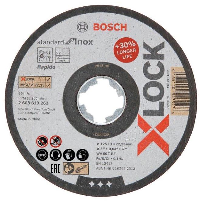 Flachtrennscheibe Standard für Inox x-lock 125mm x1mm
