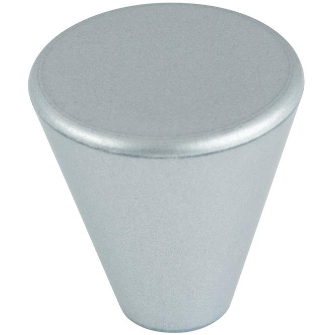 Möbelknopf o 23 mm Kunststoff Silber