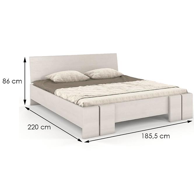 Bett aus kiefernholz Skandica Vestre maxi 180x200 weiß