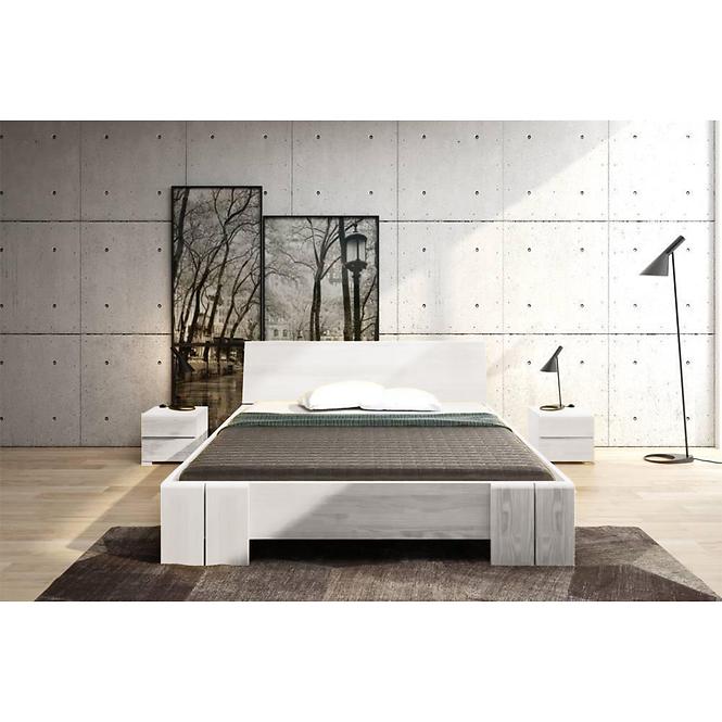 Bett aus kiefernholz Skandica Vestre maxi 200x200 weiß