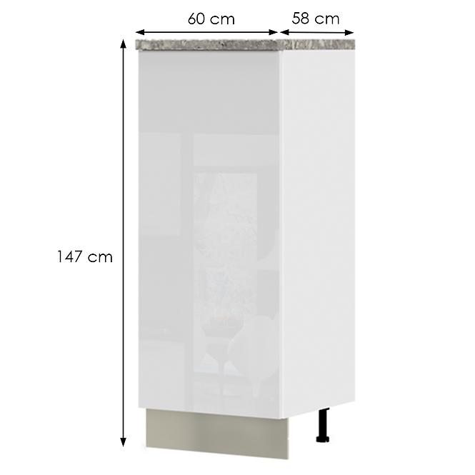 Küchenschrank Infinity K14-60-1KF/5 Crystal White