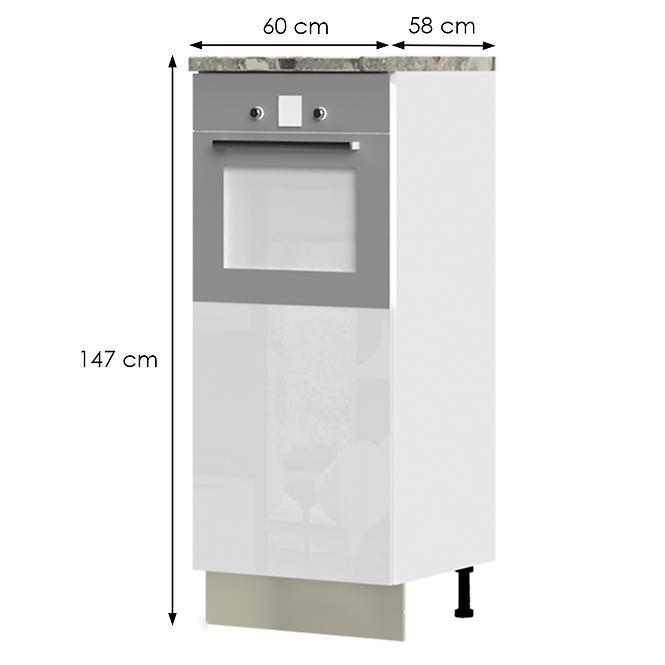 Küchenschrank Infinity K14-60-1KR/5 Crystal White
