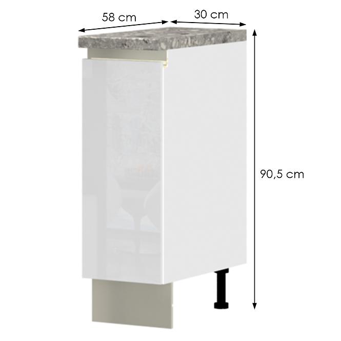 Küchenschrank Infinity R-30-1K/5 Crystal White