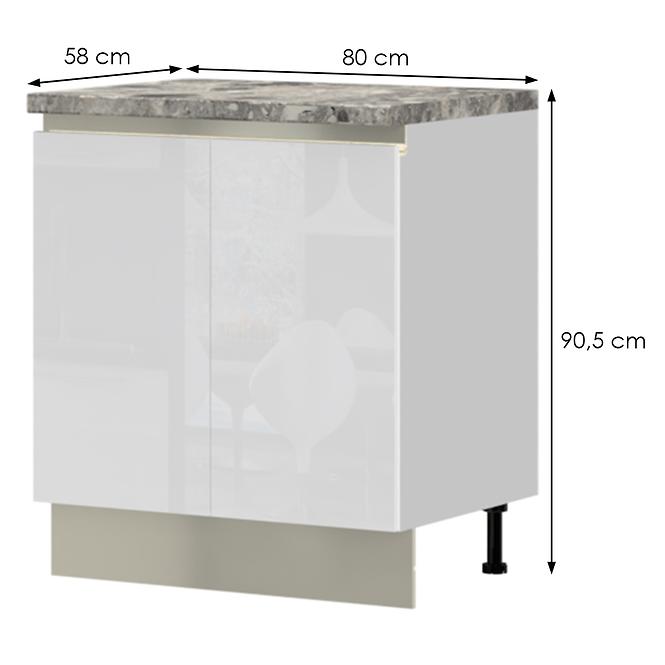 Küchenschrank Infinity R-80-2K/5 Crystal White