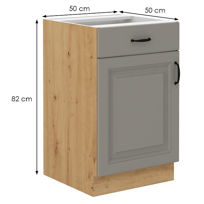 Küchenschrank Stilo claygrey/artisan 50D 1F 1S BB