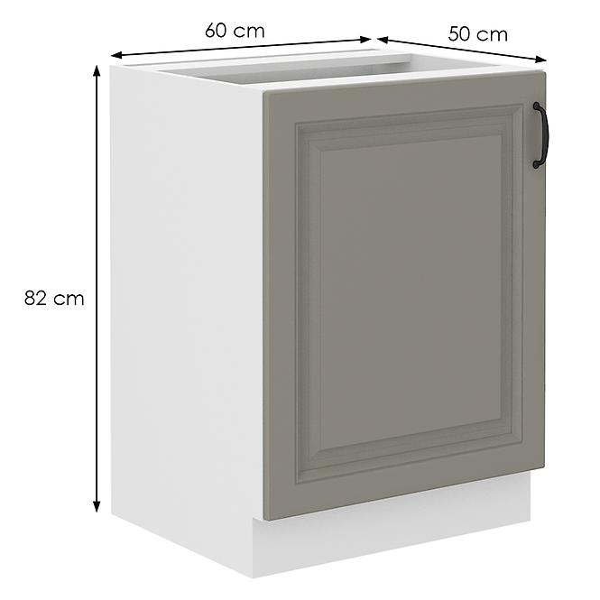 Küchenschrank Stilo claygrey/weiß 60D 1F BB