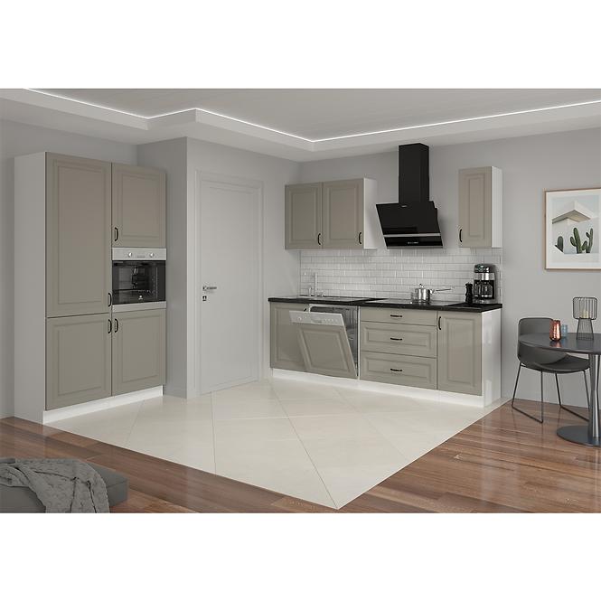 Küchenschrank Stilo claygrey/weiß 60D 3S BB