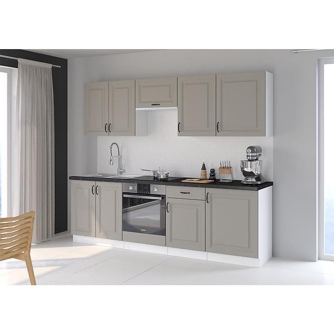 Küchenschrank Stilo claygrey/weiß 60D 3S BB
