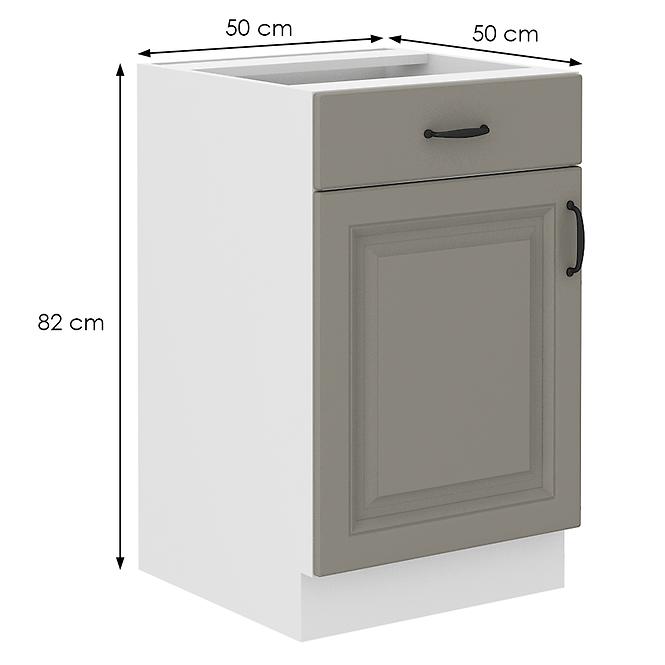 Küchenschrank Stilo claygrey/weiß 50D 1F 1S BB