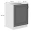 Küchenschrank Stilo dustgrey/weiß 60D 1F BB,2