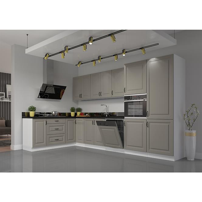 Küchenschrank Stilo claygrey/weiß 60DKS-210 3S 1F
