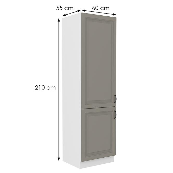 Küchenschrank Stilo claygrey/weiß 60LO-210 2F