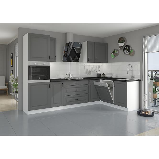 Küchenschrank Stilo dustgrey/weiß 60DKS-210 3S 1F