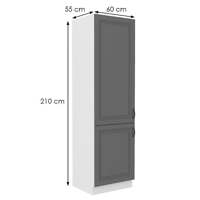 Küchenschrank Stilo dustgrey/weiß 60LO-210 2F