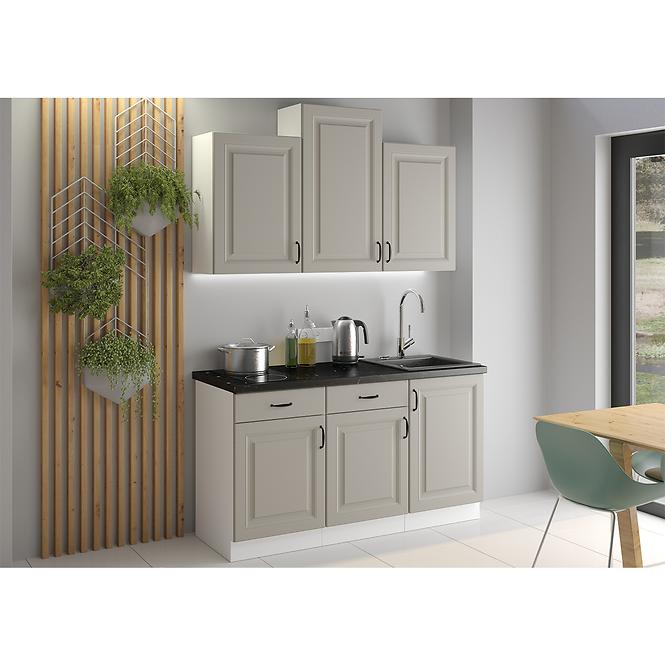 Türen für Einbauspülmaschine Küchenschrank Stilo claygrey/weiß 713x596