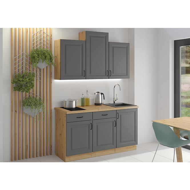 Türen für Einbauspülmaschine Küchenschrank Stilo dustgrey/artisan 570x596