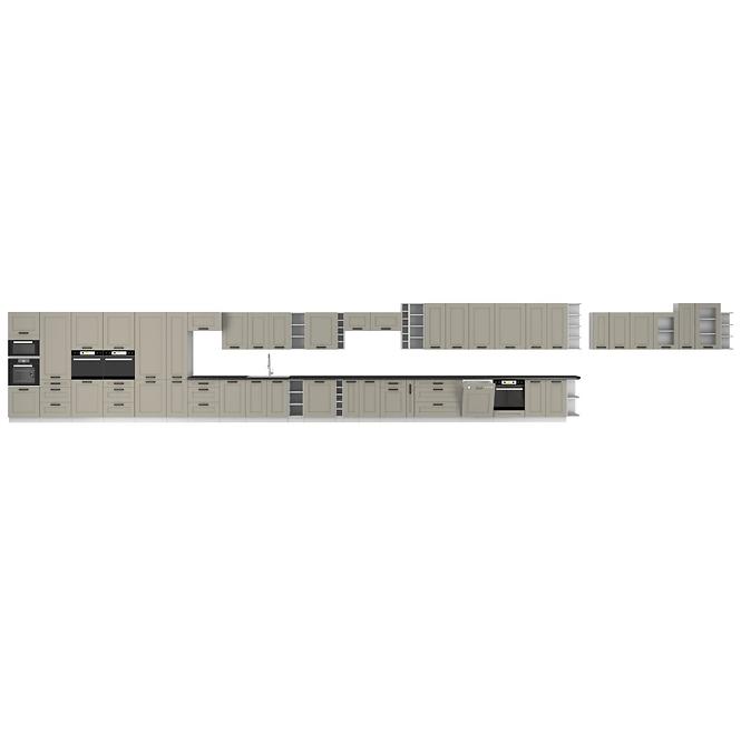 Küchenschrank Luna claygrey/weiß 45G-72 1F