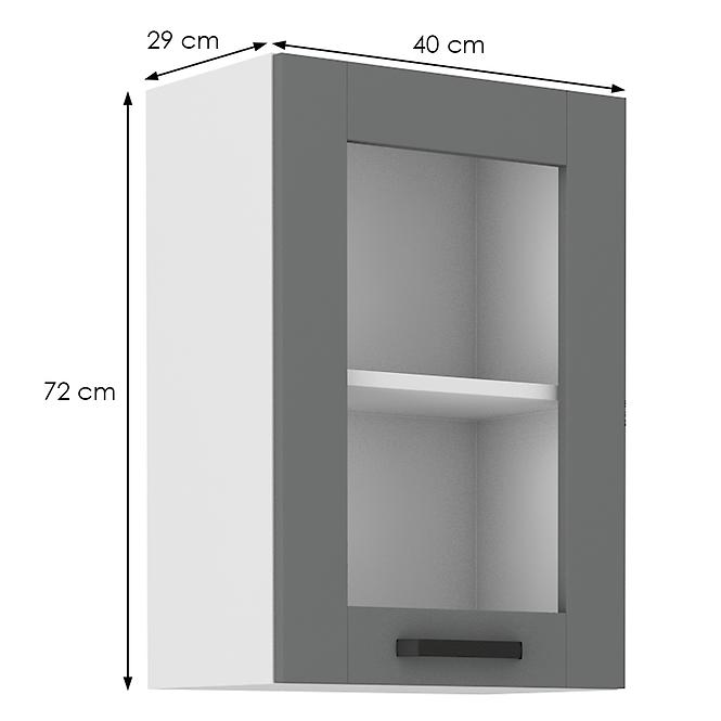 Küchenschrank Luna dustgrey/weiß 40GS-72 1F