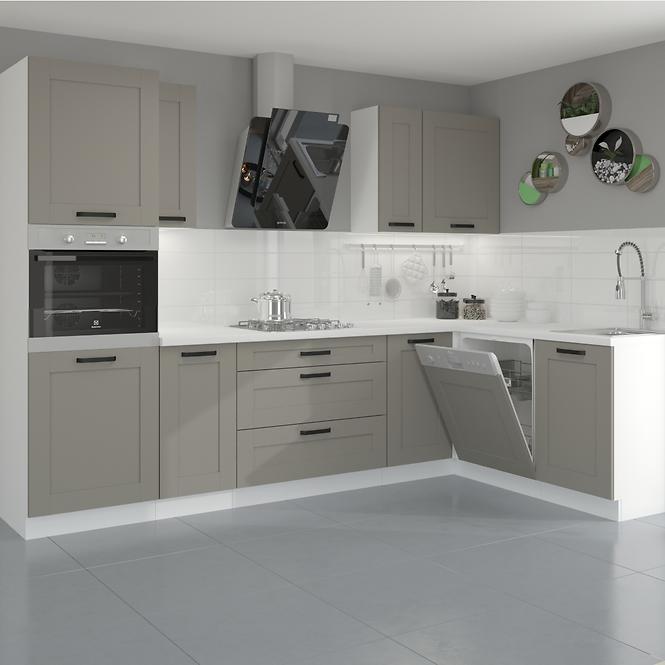 Küchenschrank Luna claygrey/weiß 80D 2F BB