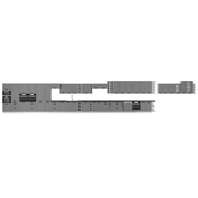 Küchenschrank Luna dustgrey/weiß 89x89 DN 1F BB