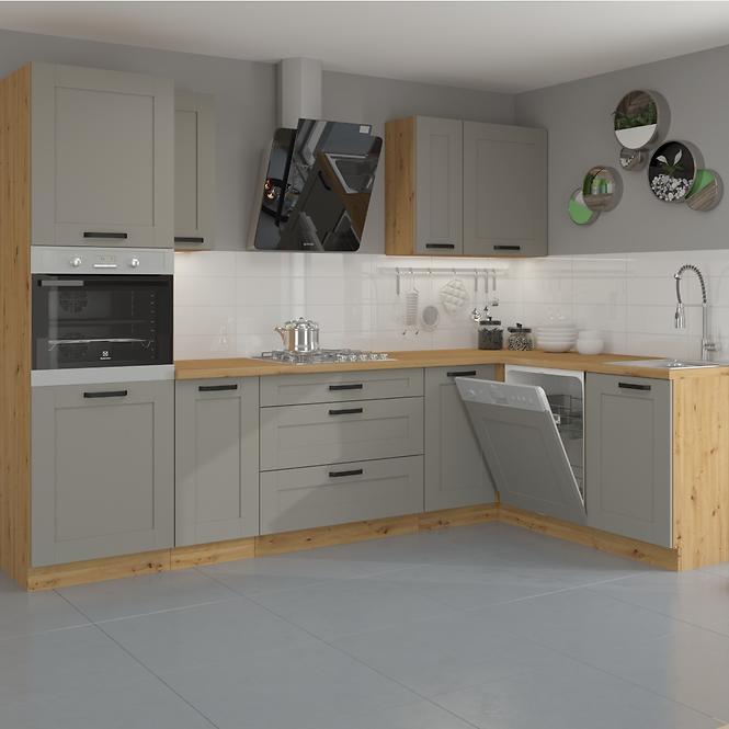 Küchenschrank Luna claygrey/artisan 60DKS-210 3S 1F