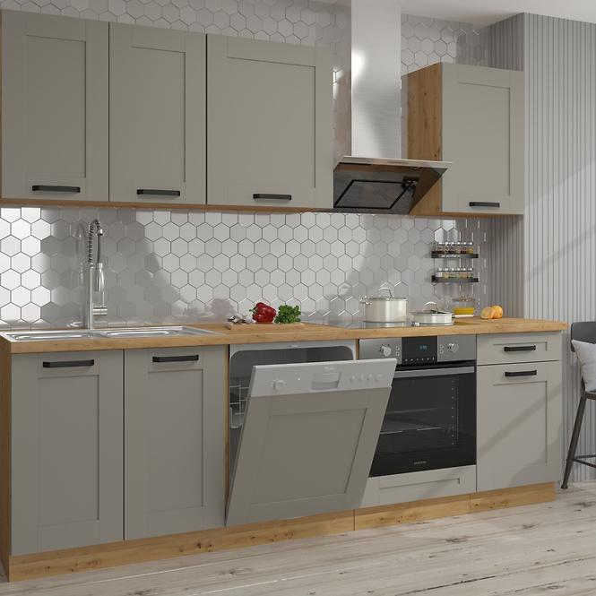 Küchenschrank Luna claygrey/artisan 60DPS-210 3S 1F